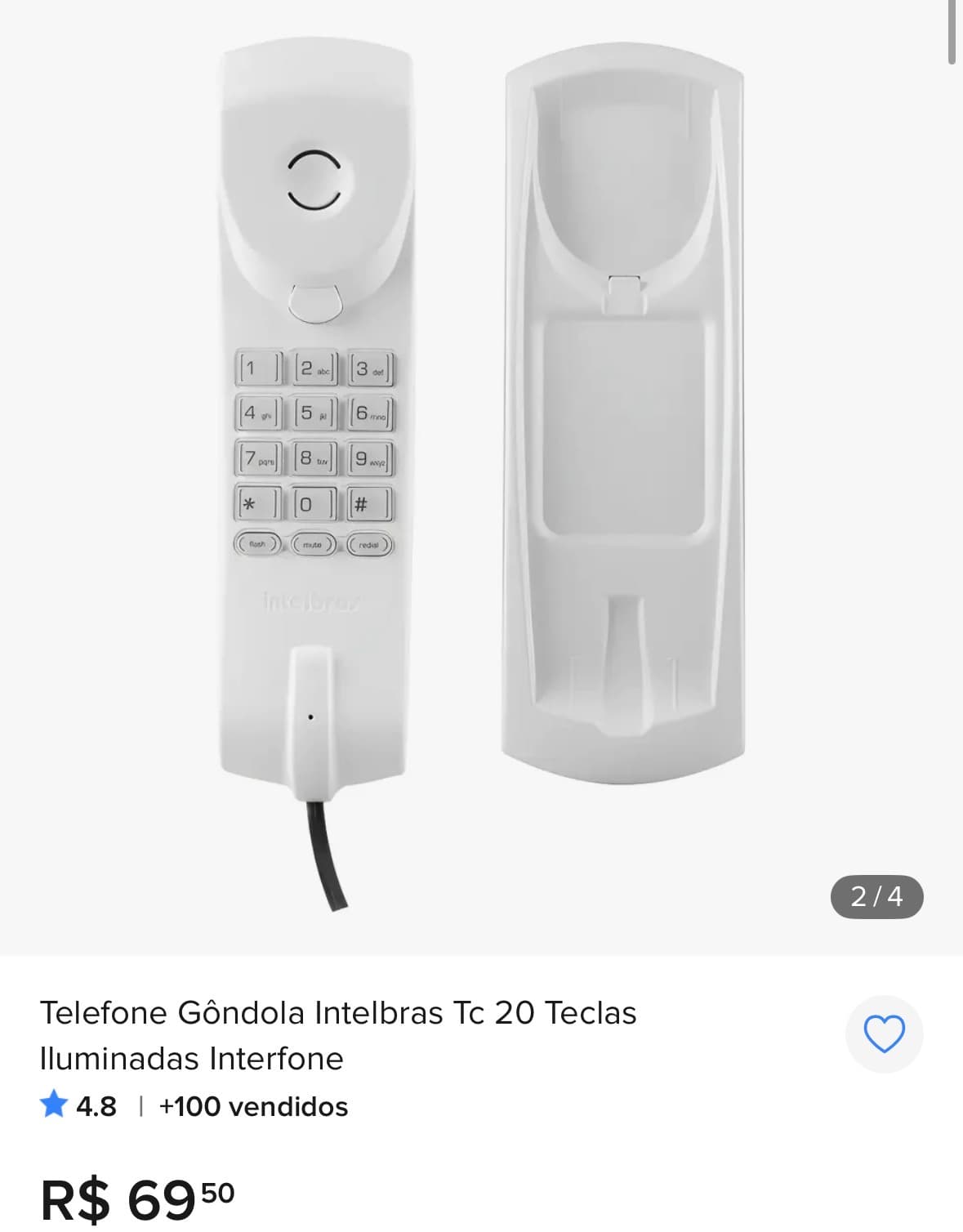 Telefone Gôndola com fio Intelbras - 1