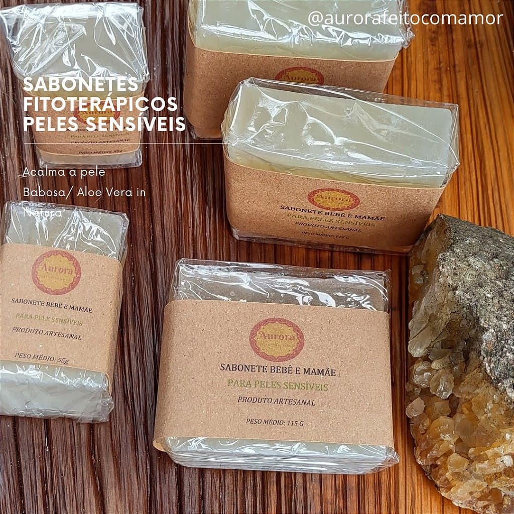 Sabonete Natural Bebê e Mamãe- Fitoterápico- SEM CORANTES, SEM PARABENOS, VEGANO 100%Vegetal - 1