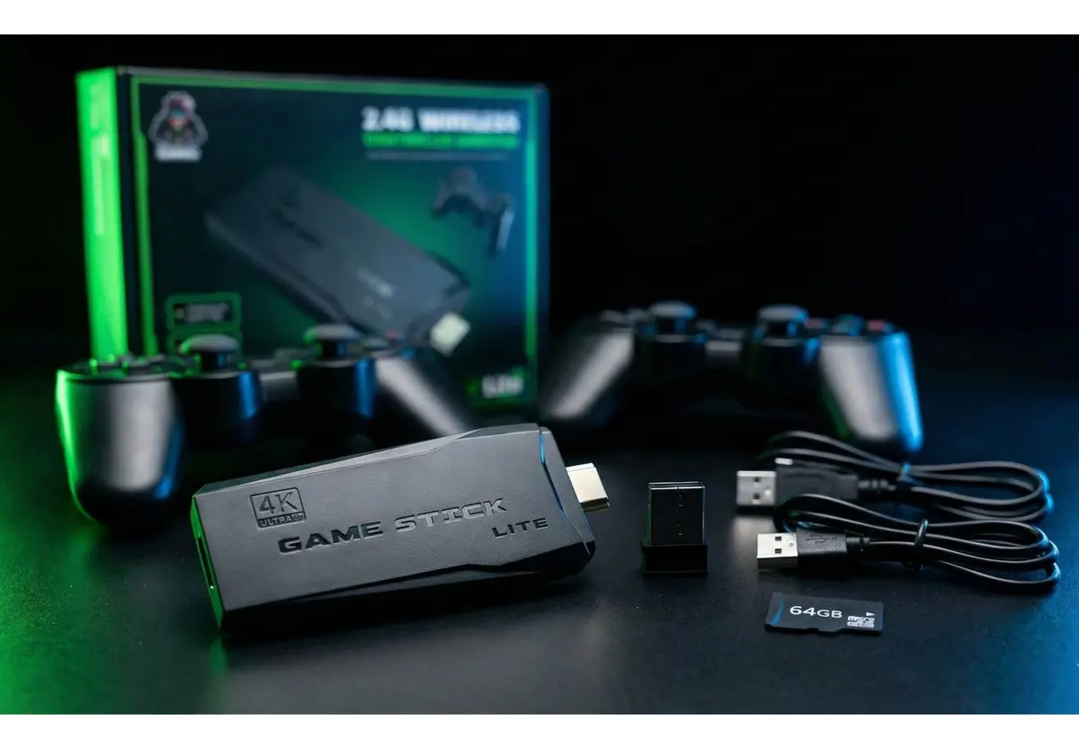 Video Game Adaptador 4k Hdmi 2 Controles Stick + 20mil Jogos - Duxecom - 2