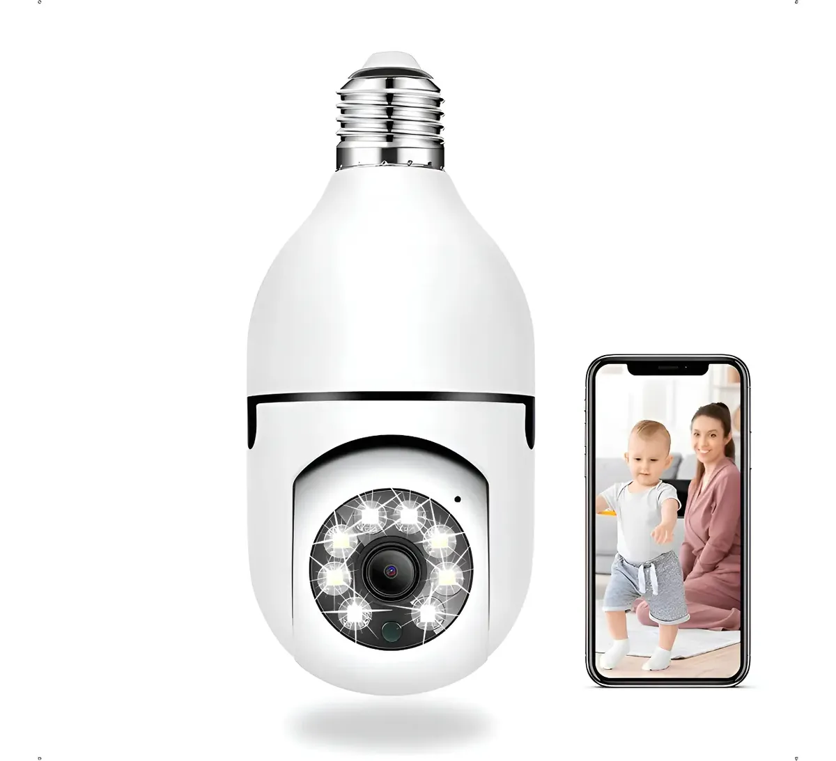 Câmera Lâmpada Dupla Ptz Full Hd 1080p Wi-fi Yoosee - 1