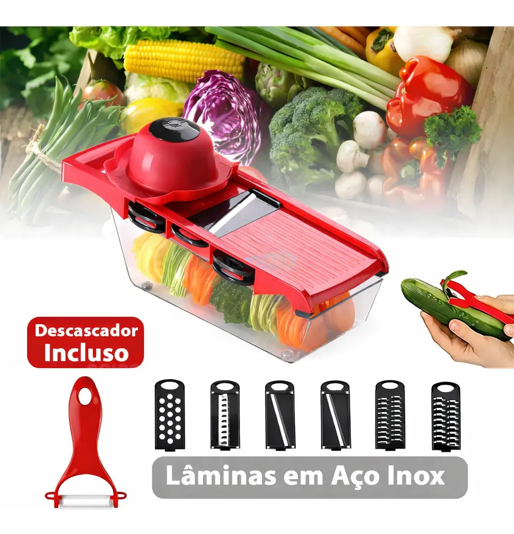 Mandolina Multi - Lâminas 6 em 1 - 2