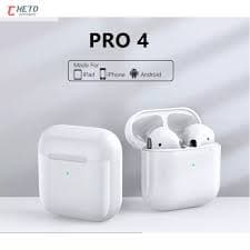 Fone De Ouvido Bluetooth Sem Fio Bateria de Longa Duração Pro 4 Branco - 4