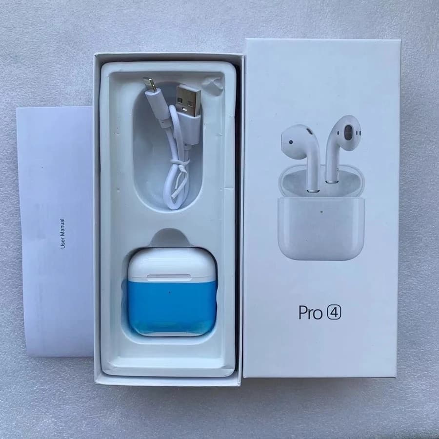 Fone De Ouvido Bluetooth Sem Fio Bateria de Longa Duração Pro 4 Branco - 5