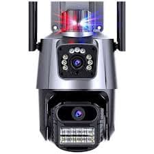 Câmera Ip Wi-fi 360° Controle Ptz Visão Noturna Lente Dupla Leboss Lb-ca245 - 2