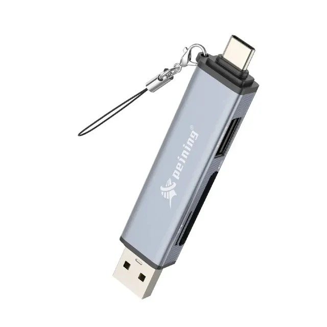 Leitor De Cartão Sd/tf Com Conexão Usb-a E Usb-c Pei-ct34 - 1