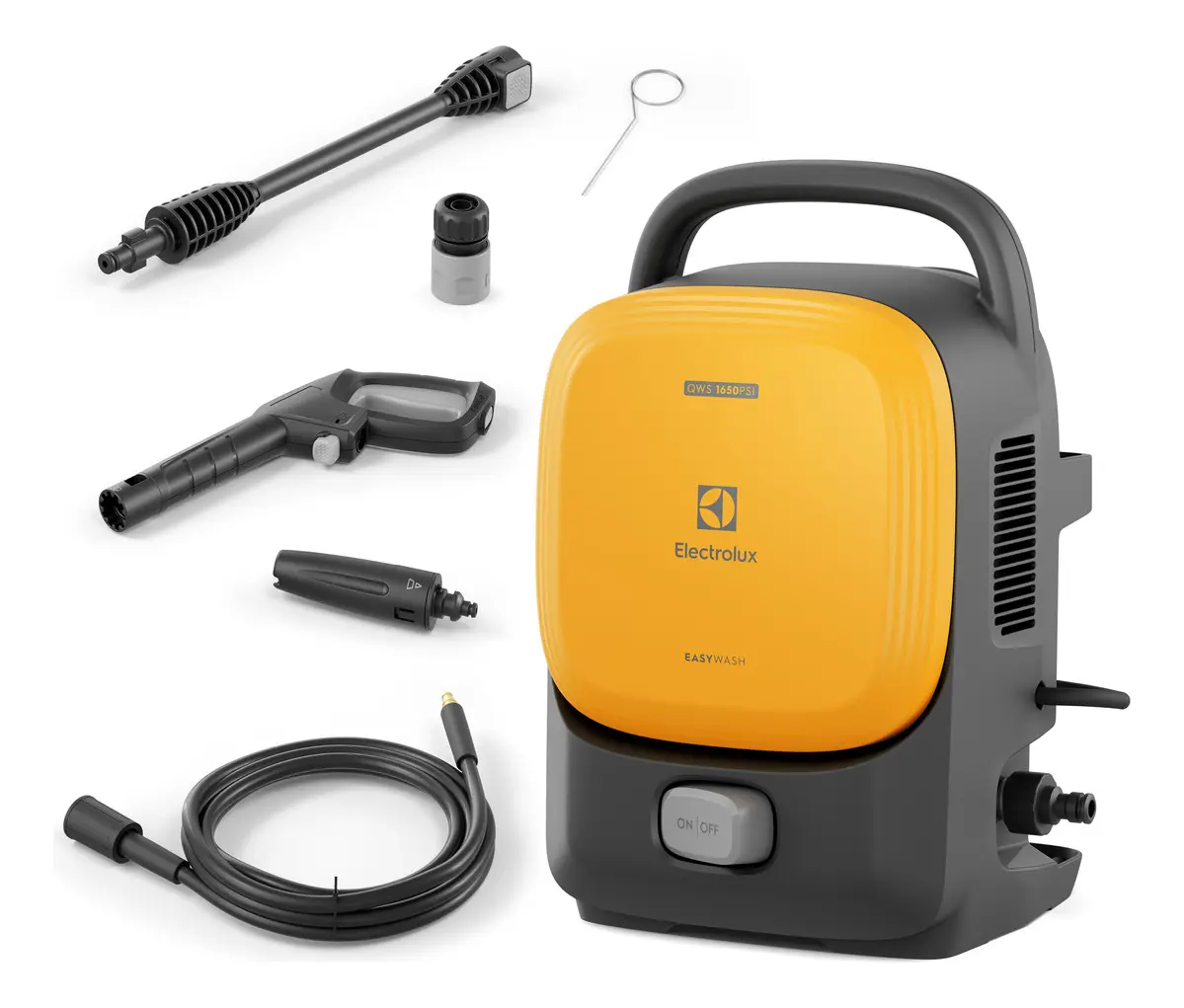 Lavadora de Alta Pressão Electrolux 1650PSI 1400W EasyWash Lava Jato 110vLava Car QWS1650 - 1