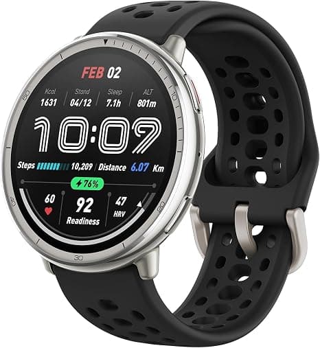 Amazfit Active 2 Smartwatch A2437 Caixa Prateada Pulseira Preta - 1
