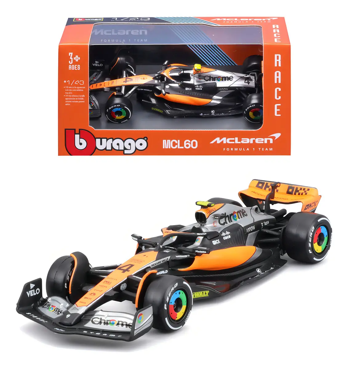 Mini Mclaren MCL60 Monaco Burago 1:43 2023 - 1