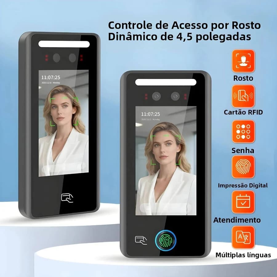 Controle de Acesso Reconhecimento Facial Ai520f Wifi Smart Tuya - 1