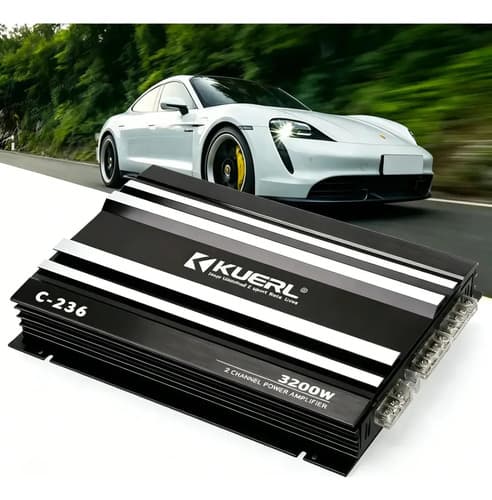 Som Automotivo Completo Modulo Amplificador 2 Canais 3200w Preto - 1