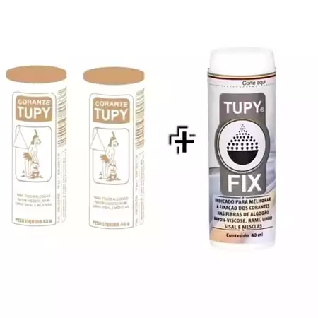 Corante Tecido Roupa Tingir BEGE 02 Un+fixador 01 Un Tupy - 1