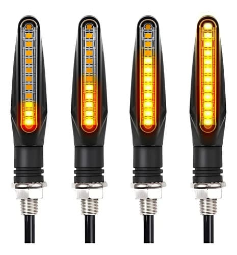 Kit 4 Pisca De Twister Seta Led Moto Titan Xre 300 Cb Bros Amarelo - 1