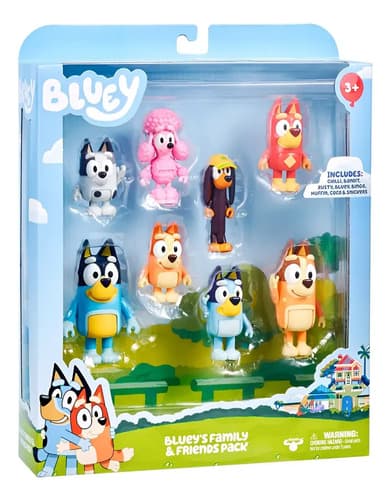 Multipack Bluey Familia E Amigos 8 P. (novo/caixa C/ Avaria) - 1