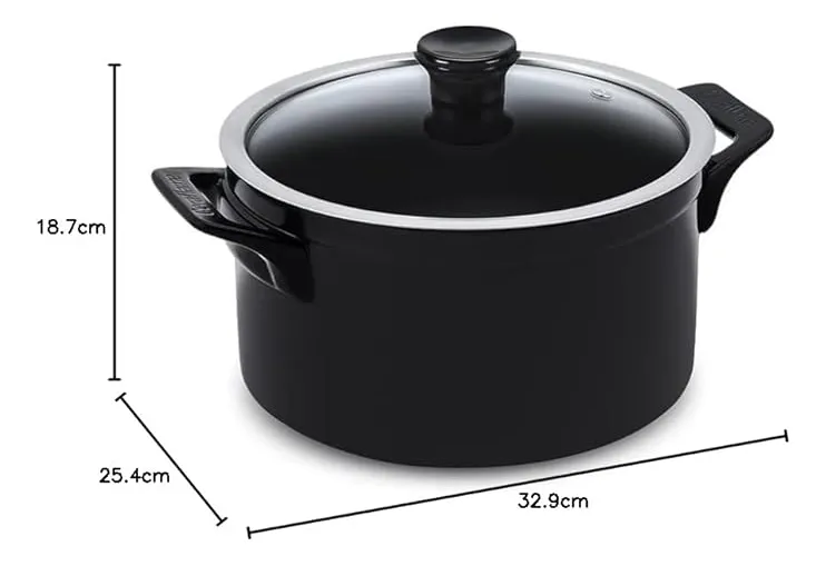Ceraflame Caçarola de Cerâmica Clear 24cm 5000ml Preta (CAIXA ABERTA) - 1