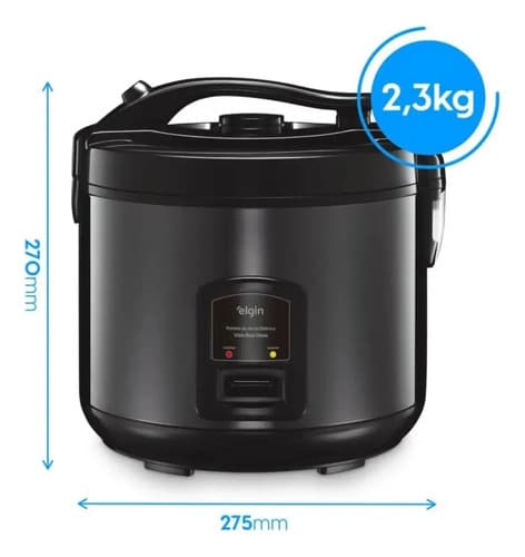 Panela De Arroz Elétrica Visio Rice Glass Elgin – 10 Xícaras 110V - 5