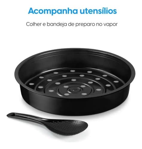 Panela De Arroz Elétrica Visio Rice Glass Elgin – 10 Xícaras 110V - 7