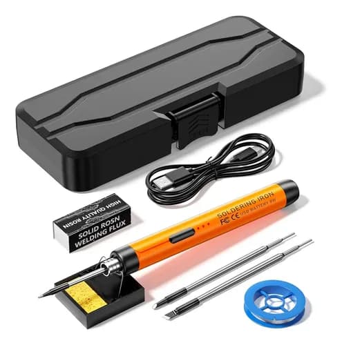Ferro De Soldar Portátil Recarregável Usb Inalamb. Temperatura. Ajustável_c 5v - 1