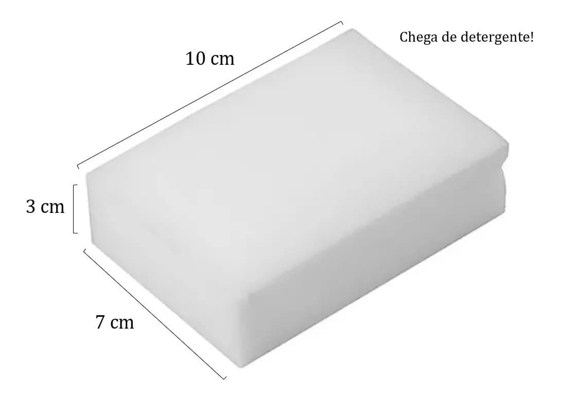Esponja Mágica Multiuso Art House Espuma Melamina Limpeza Sem Produtos Químicos Branco - 7