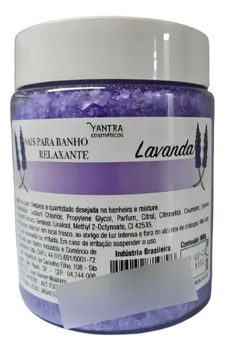 Sais De Banho Para Banheira Relaxante De Lavanda Yantra Cosméticos, 900g - 1