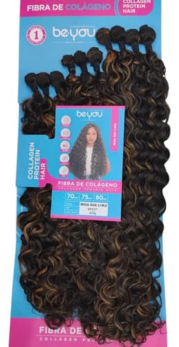 Cabelo Fibra De Colágeno Be.you Miga Sua Loka 320g Cor Sp2/27 Morena Iluminada - 1