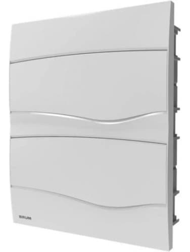 Quadro Distribuicao Embutir Pvc 24 Disjuntores Brum - 1