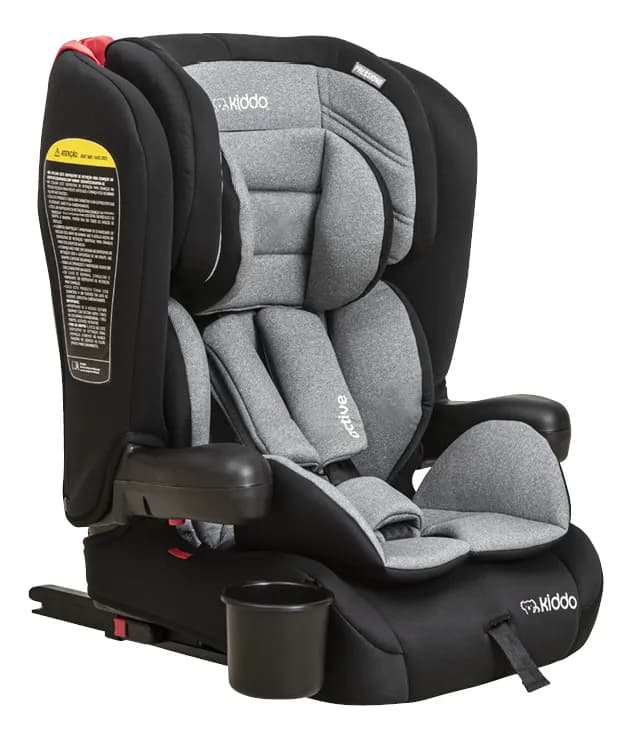Cadeirinha para Carro Kiddo Active Isofix 9-36 kg Cinza Preta INMETRO - 1