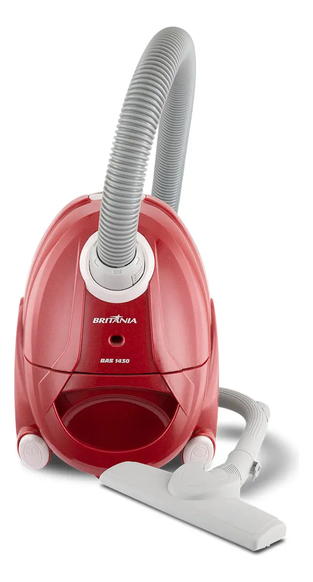 Aspirador De Po Compacto Britania 3 Acessorios 1250w Bas1430 Vermelho 127v - 1