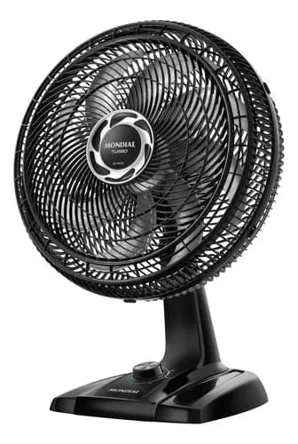 Ventilador De Mesa 40cm Turbo Mondial 140w Nvt-40-8p-b 40 Cm 60hz Preto 127v Prata Plástico 8 - 1