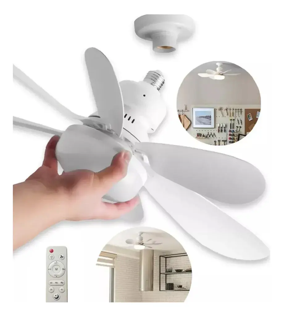 Ventilador de Teto Woosh Flower 60W com Luz LED e Controle Remoto - 1