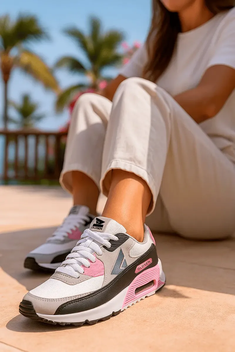 Tênis Feminino Casual Moda Blogueira Rosa Social - 1