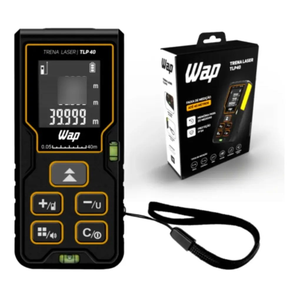 Trena Laser Digital Wap Tlp 40 Profissional 40m Com Cordão - 1