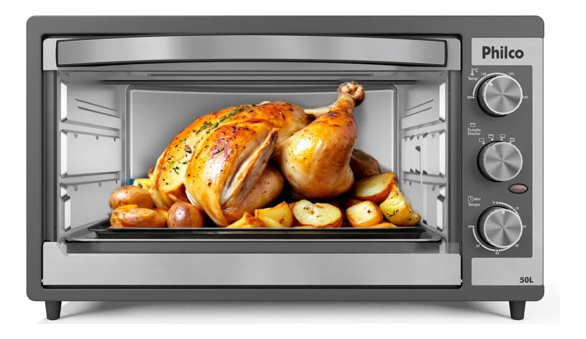 Forno Elétrico Philco 50l Dupla Resistência Pfe52p 127v Pret - 1