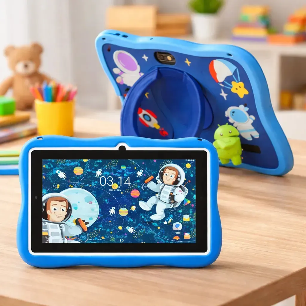 Tablet Infantil Android 13 7 6gb Ram 128gb Capinha E Caneta Azul - 1
