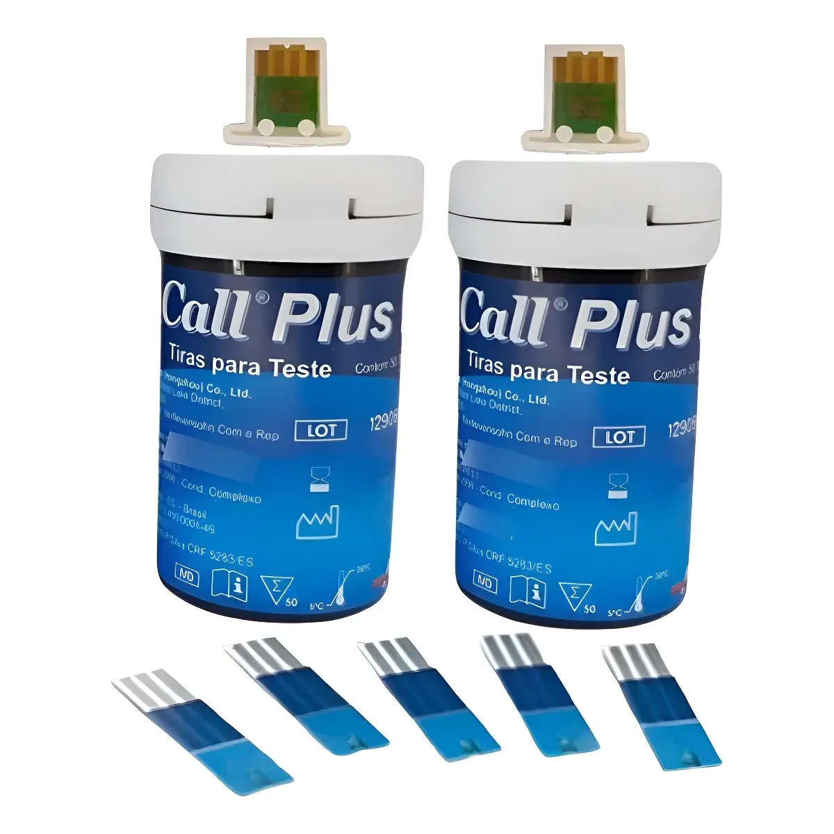 Kit 100 Tiras Fitinha Medidor De Diabete E Glicose Cor Azul - 1
