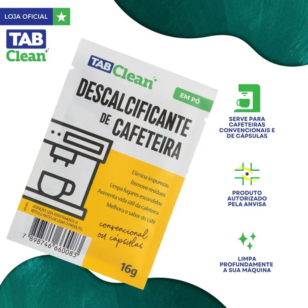 Kit Descalcificante Em Pó TabClean Para Cafeteira 6 Unid 96g - 1