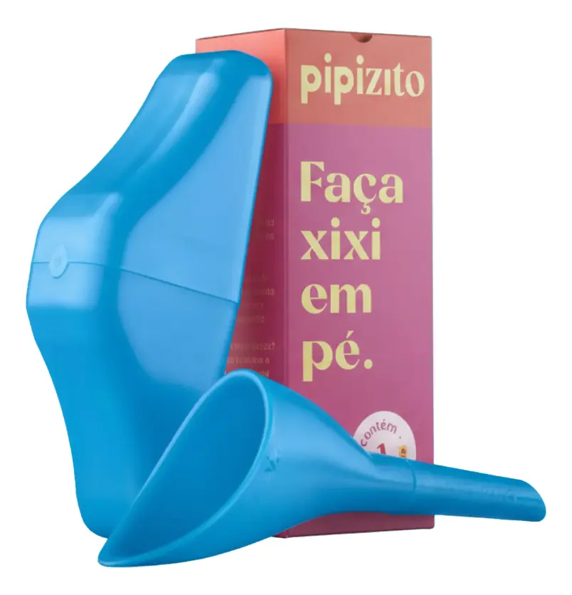 Kit 3 Pipizito Funil Urinário Reutilizável - Rosa, Laranja E Amarelo - 1