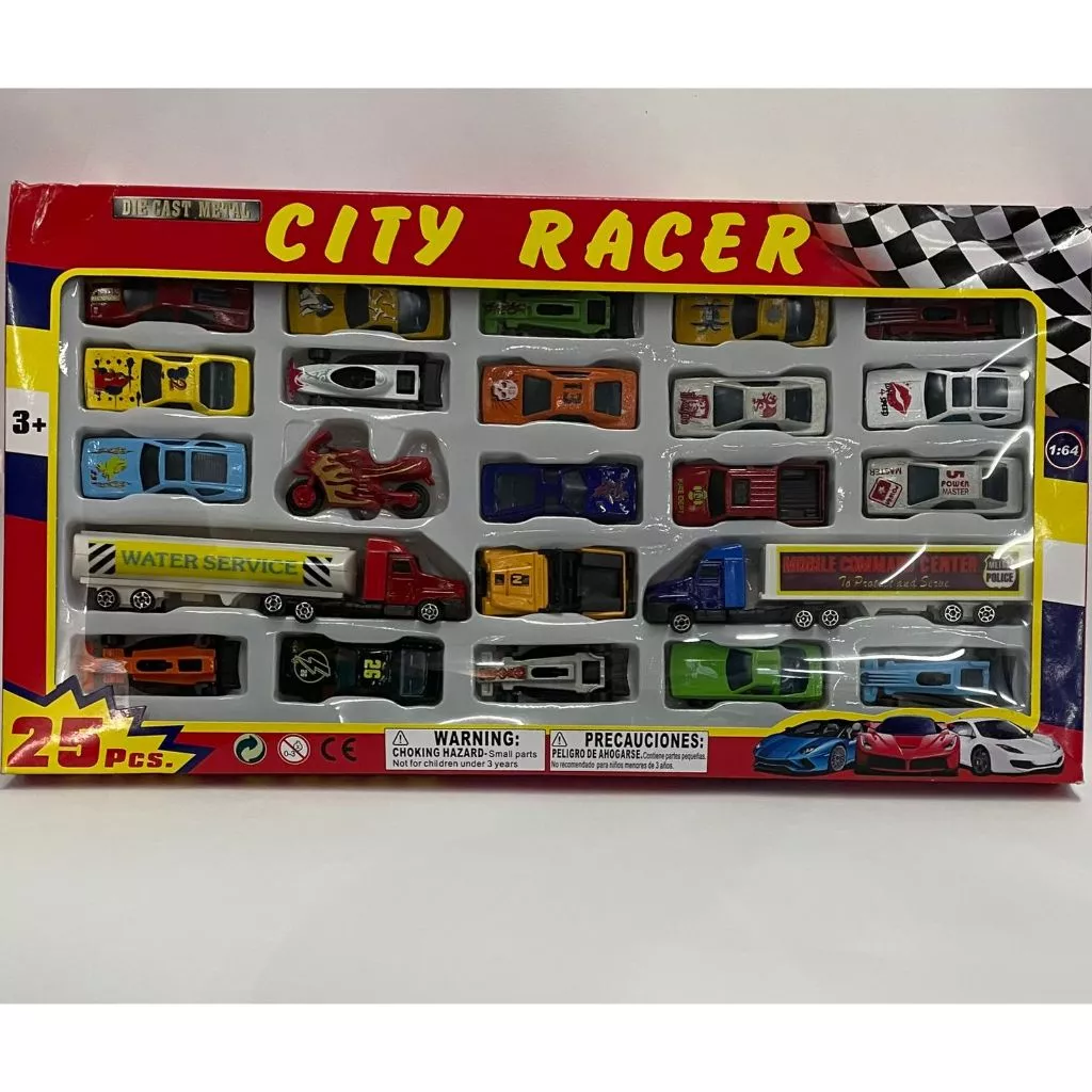 KIT com 23 carrinhos City Racer - 1