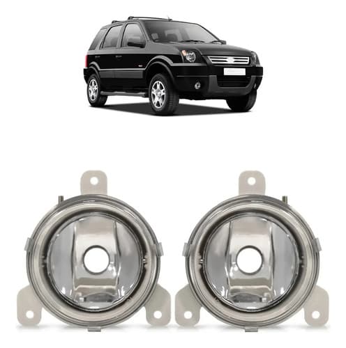 Par Farol Milha Auxiliar Ecosport Ranger Lente Vidro Transparente - 1