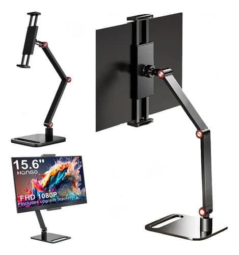 Suporte Mesa Ajustável Tablet Para iPad Articulável 360o Pre Preto - 1