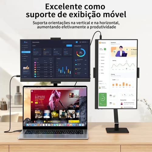 Suporte Mesa Ajustável Tablet Para iPad Articulável 360o Pre Preto - 4