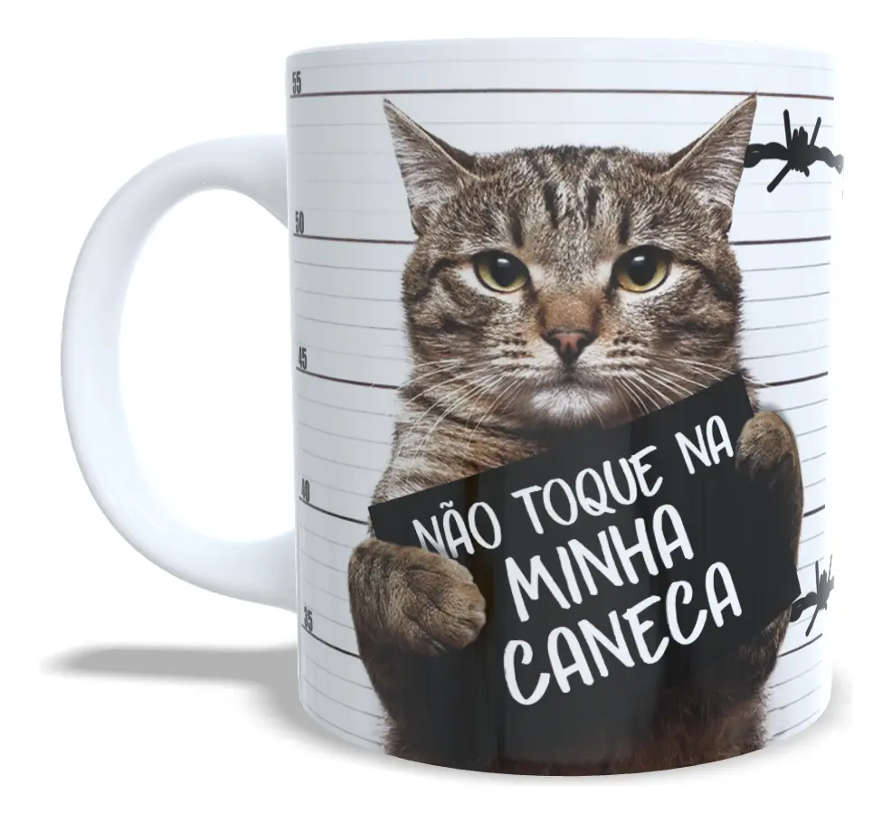 Caneca Gato Nao Toque Na Minha Caneca Gato - 1