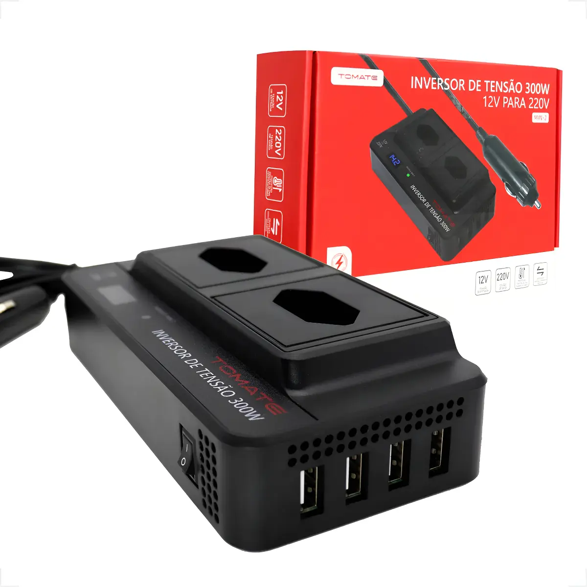 Inversor De Tensão 300w 12v para 220v - 1