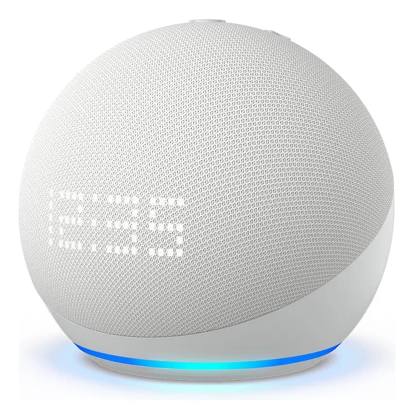 Echo Dot 5a Geração Com Relógio Branco Amazon Com Nf Branco - 1