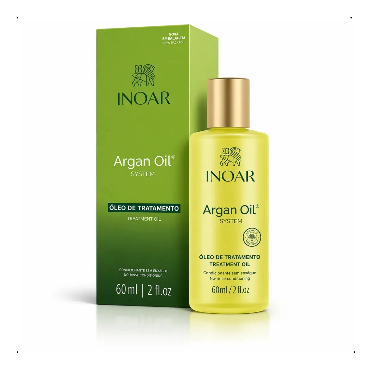 Óleo Inoar Argan Oil System Antifrizz De 60ml - 1