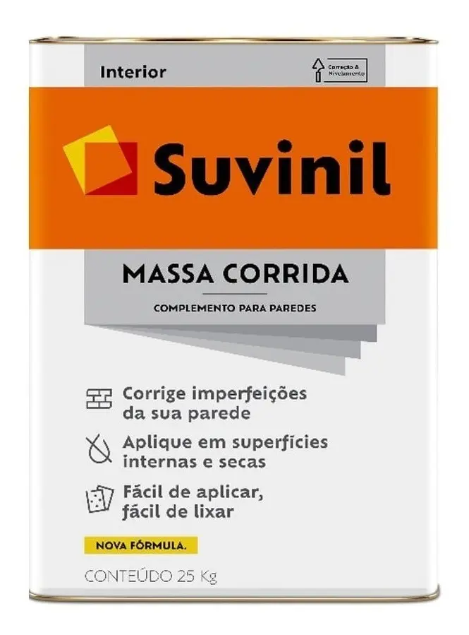 MASSA CORRIDA LATA PVA 25 KG INTERIOR IP33 SUVINIL - 1
