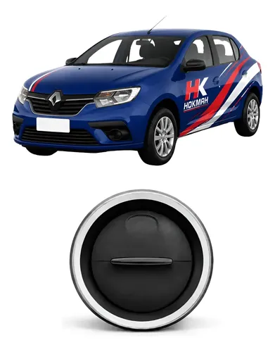 Difusor Ar Sandero Logan 2015 A 2024 Com Aro Prata - 1