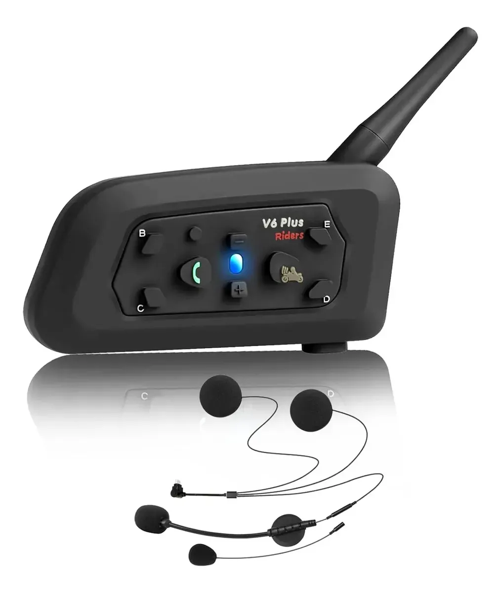 Intercomunicador Sem Fio Para Capacete De Motocicleta Bluetooth 5.2v6 Plus - 1