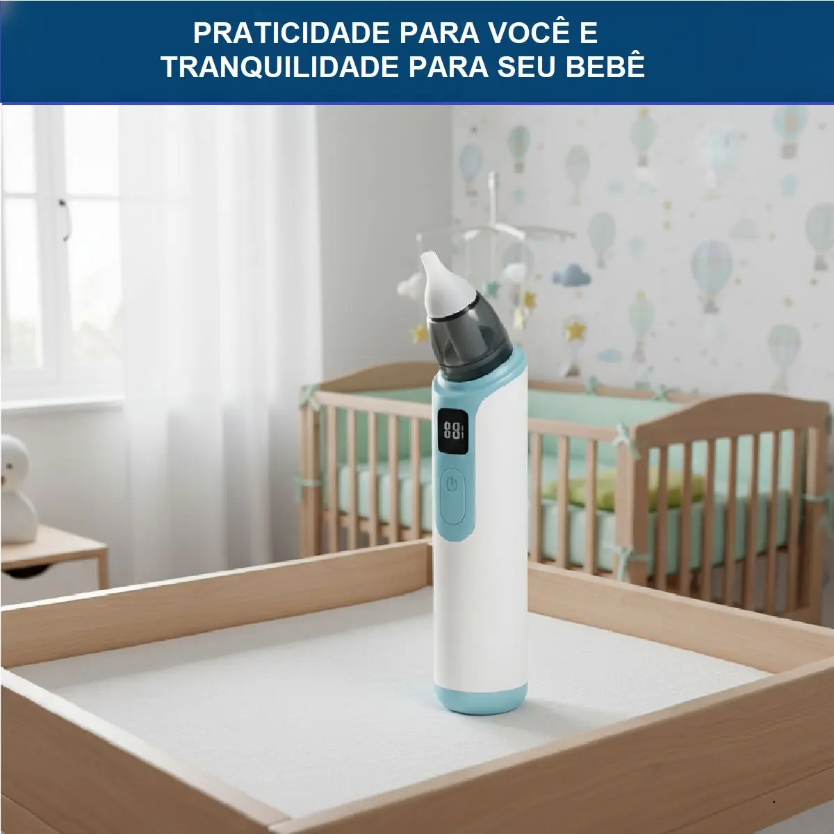 Sugador Aspirador Nasal Elétrico Nariz Ouvido Criança Bebe - 1