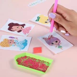 TELA DESENHO PARA COLORIR DIAMANTES PEDRINHAS SORTIDOS - 1