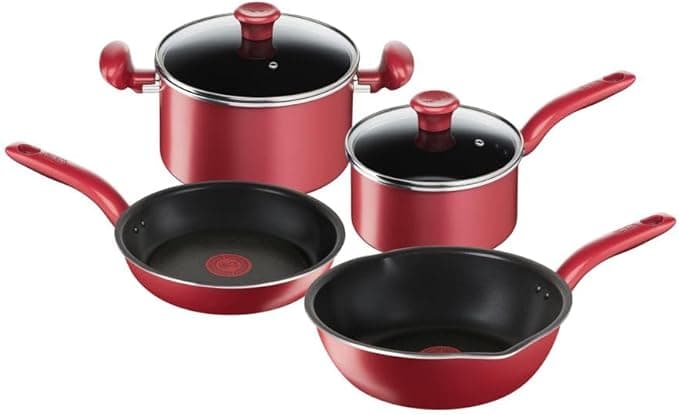 Jogo De Panelas Tefal So Chef 4 Peças Com Fundo De Indução Vermelho - 1